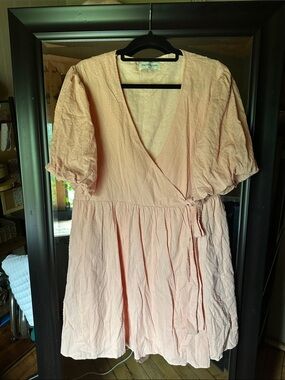 The Lullaby Club Peach Pink Wrap Dress